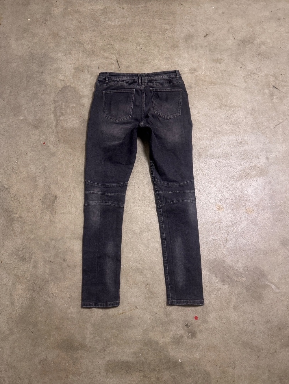 Fashion Nova Men Black Biker Jeans Slim Fit Wash